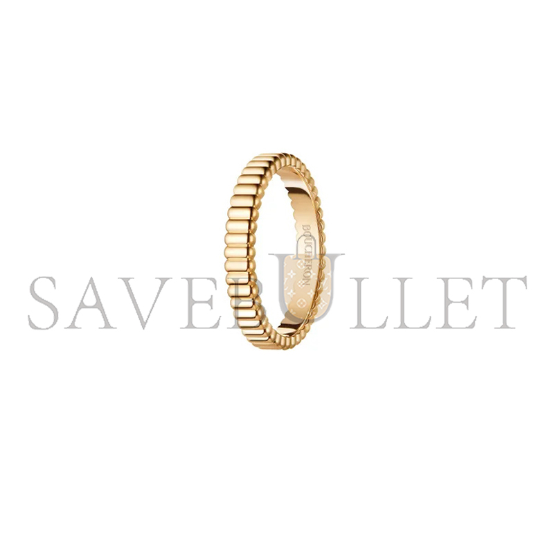 B0vcher0n grosgrain yellow gold wedding band jal01169